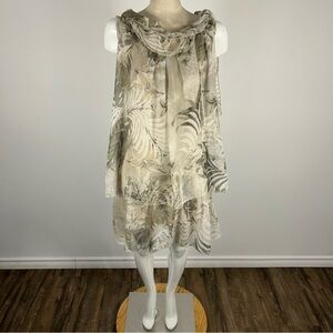 100% Silk Italian Layered Mini Dress ✨ Y2K Fairycore Asymmetrical Hem ❤️